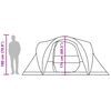 vidaXL ģimenes telts, 6 personām, kamuflāža, ūdensizturīga