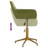 vidaXL grozāmi virtuves krēsli, 6 gab., gai&scaron;i zaļ&scaron; samts