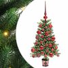 vidaXL Ziemassvētku eglīte su 150 LED ar statīvu Zaļa 65 cm PE