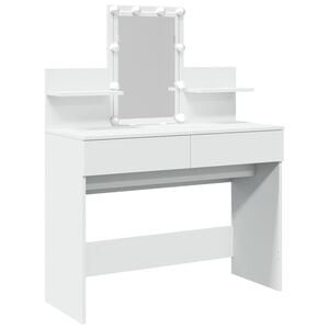 vidaXL spoguļgaldiņ&scaron; ar LED, 100x40x130 cm, balts