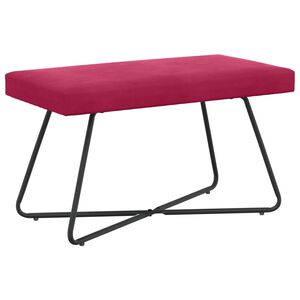 vidaXL sols Vīna sarkans 80 x 40 x 45 cm Samts