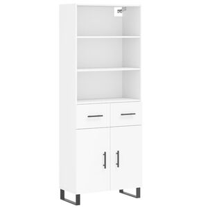 vidaXL augstais skapis, balts, 69,5x34x180 cm, inženierijas koks