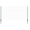 vidaXL Se&scaron;stūra žogs ar stabu 50 x 1,2 m PVC pārklāts tērauds Zaļa