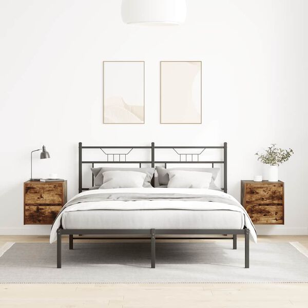 vidaXL sienas naktsskapī&scaron;i, 2 gab., ozolkoka krāsa, 38x34x40 cm