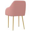 vidaXL virtuves krēsli, 2 gab., rozā samts