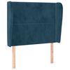 vidaXL galvgalis ar malām, 103x23x118/128 cm, tum&scaron;i zils samts