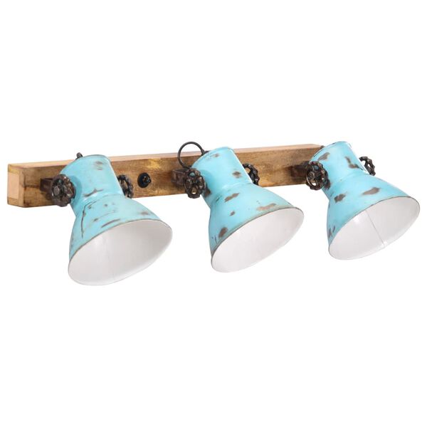 vidaXL sienas lampa, 25 W, bružāti zila, 65x25 cm E27