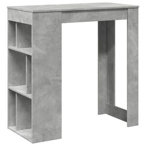 vidaXL bāra galds ar plauktiem pelēks 102x50x103,5cm inženierijas koks
