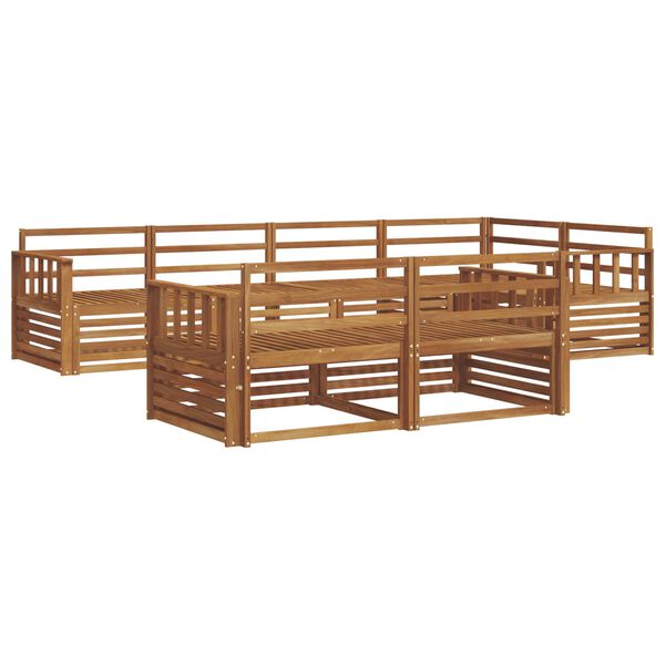 vidaXL Āra dīvānu komplekts 7 pcs Dabiska Cietā akācijas koks