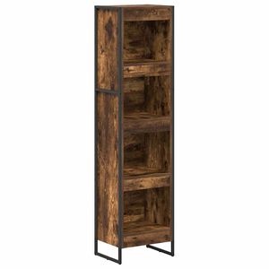vidaXL Grāmatplaukts 40 x 30 x 155 cm Inženierijas koks Dūmu ozols