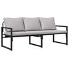 vidaXL Dārza mēbeles Gai&scaron;i pelēks 180 x 72,5 x 71 cm Poliesters