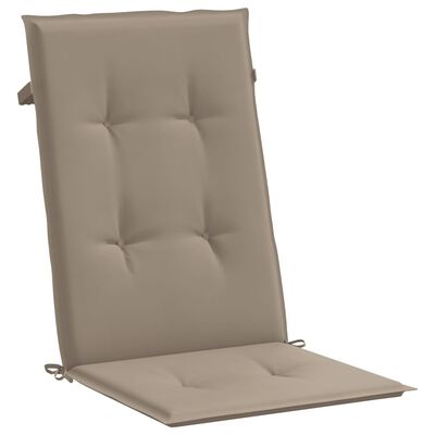 vidaXL dārza krēslu spilveni, 2 gab., pelēkbrūni, 120x50x3 cm, audums