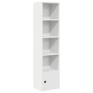 vidaXL grāmatu plaukts, balts, 31x24x127 cm, inženierijas koks