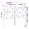 vidaXL gultas galvgalis, 141x4x100 cm, priedes masīvkoks