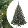 vidaXL Mākslīgā Ziemassvētku eglīte su 150 LED Zaļa 150 cm PE un PVC