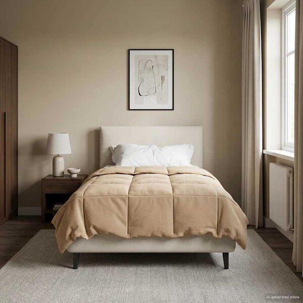 vidaXL Ziemas gultas sega Tiltiņ&scaron; Rozā 155 x 220 cm Mikro&scaron;ķiedra