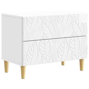 vidaXL Naktsgaldiņ&scaron; Spīdīgi balts 62 x 34,5 x 48 cm Inženierijas koks