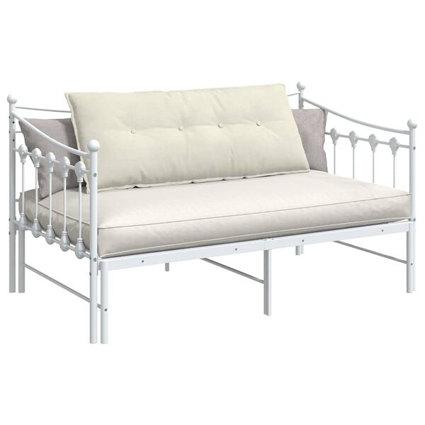 vidaXL Atpakaļ spilvens Krēmkrāsa 120 x 50 cm Korduroja audums