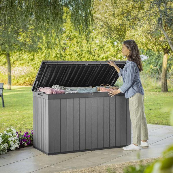 Keter āra mantu kaste Darwin, 670 litri, pelēka