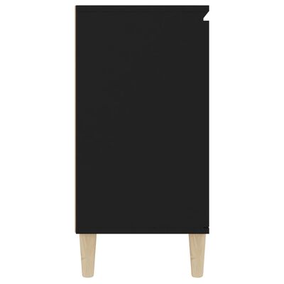 vidaXL kumode, 103,5x35x70 cm, kokskaidu plātne, melna