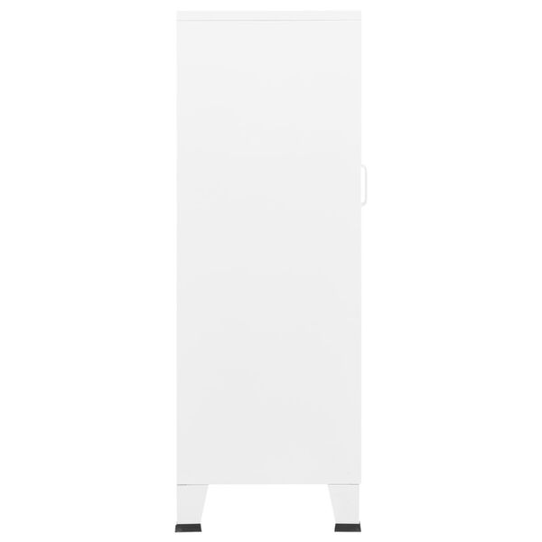 vidaXL skapītis, balts, industriāls dizains, 70x40x115 cm, metāls