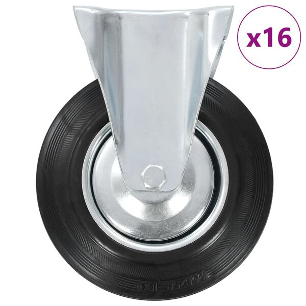 vidaXL fiksēti ritenī&scaron;i, 16 gab., 200 mm