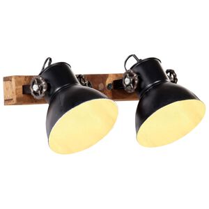 vidaXL sienas lampa, industriāls dizains, melna, 45x25 cm, E27