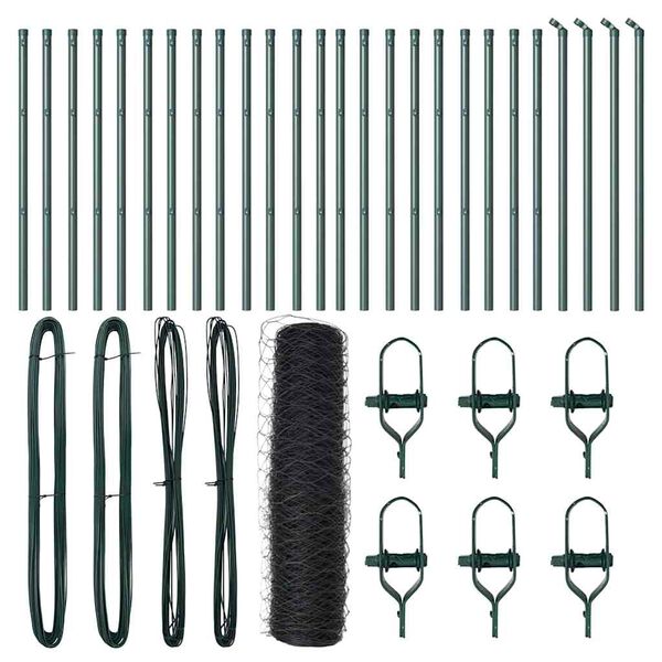 vidaXL Žoga āķis Pelēka 50 x 0,5 m (36 mm acu) Tērauds un PVC