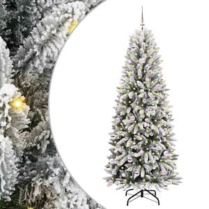 vidaXL Mākslīgā Ziemassvētku eglīte Balts 240 cm