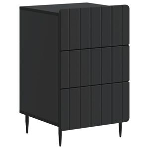 vidaXL Nakts skapītis Melns 43x 41 x 68 cm Inženierijas koks