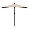 vidaXL Dārza parasols Pelēkbrūna 294 x 150 x 223 cm