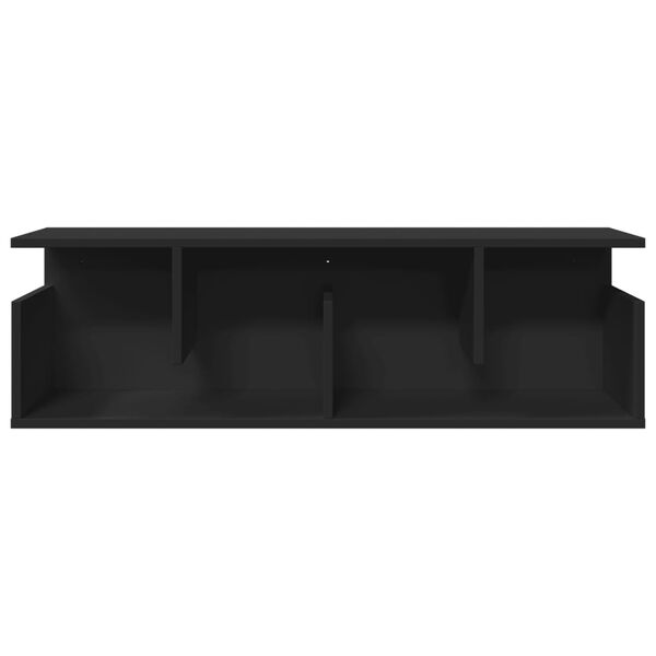 vidaXL sienas skapītis, 100x20x30 cm, melns, inženierijas koks