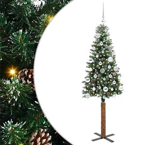 vidaXL Tievā Ziemassvētku Egle Zaļa 150 cm PVC un cietā priedes koks