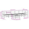 vidaXL 7-daļīgs dārza dīvānu komplekts, egles masīvkoks