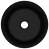 vidaXL izlietne, apaļa, 40x15 cm, matēta melna keramika