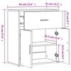 vidaXL kumode, ozolkoka krāsa, 60x31x70 cm, inženierijas koks