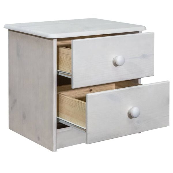 vidaXL naktsskapītis, 43x34x40 cm, priedes masīvkoks