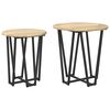 vidaXL Sānu galdiņu komplekts 2 pcs Sonoma ozols un melns