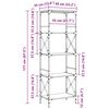 vidaXL grāmatu plaukts, 5 līmeņi, pelēks, 59x35x171 cm, koks