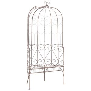 vidaXL dārza sols, 95 cm, dzelzs, antīki brūns
