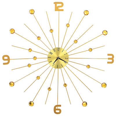 vidaXL sienas pulkstenis, 70 cm, metāls, zelta krāsa