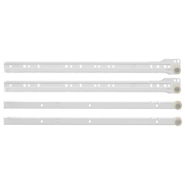 vidaXL Kastī&scaron;u sliede 55 pcs Balts Tērauds