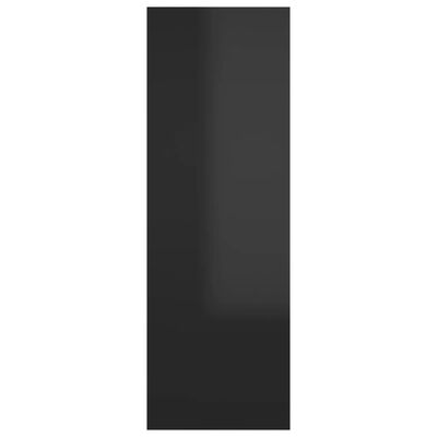 vidaXL TV skapītis, 30,5x30x90 cm, spīdīgi melns, skaidu plāksne