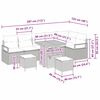 vidaXL Dārza dīvānu komplekts 9 pcs Bē&scaron;a Poliūtu rotangpalma