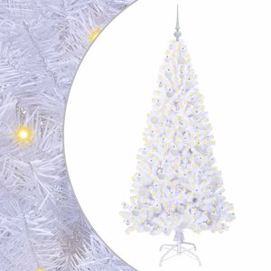 vidaXL Mākslīgā Ziemassvētku eglīte Balts 180 cm PVC un tērauds