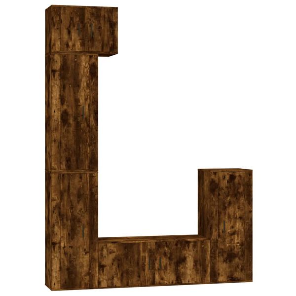 vidaXL 5-daļīgs TV skapīšu komplekts, ozola krāsa, inženierijas koks