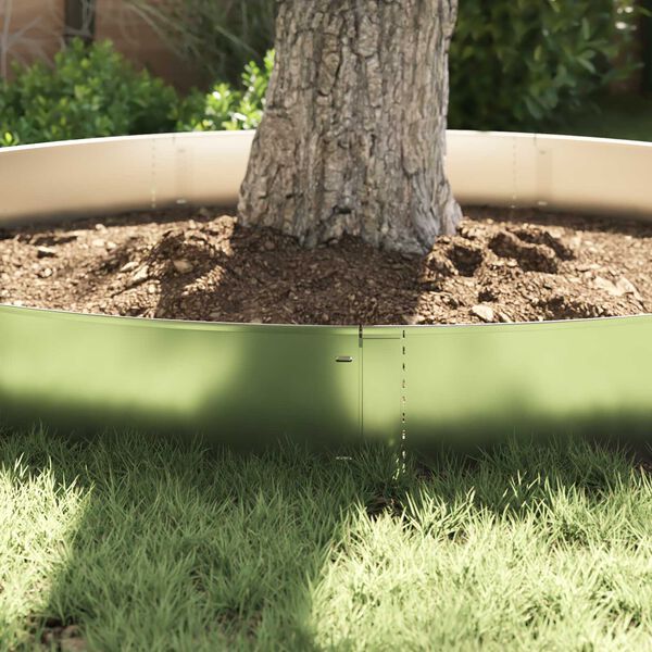 vidaXL Zāliena apmales 30 pcs Sudraba 100 x 25 cm Cinkots tērauds