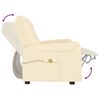 vidaXL divvietīgs masāžas krēsls, atgāžams, krēmkrāsas mākslīgā āda