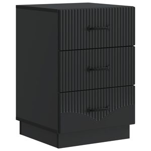 vidaXL Nakts skapītis Melns 43 x 41 x 63,5 cm Inženierijas koks