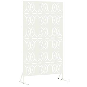 vidaXL Privātuma ekrāns 100 x 50 x 180 cm Tērauds Balts